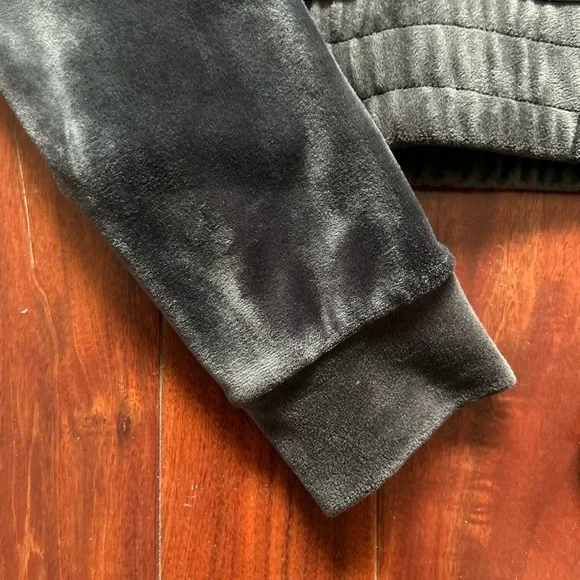 Gray Velour Zip-Up Jacket - Picture 3 of 5